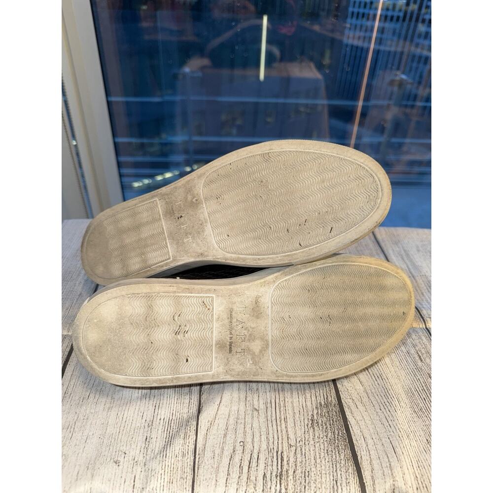 TAFT Sneaker Black Woven Leather EU 42 Low Top Men's Casual Lace-up Sneaker - Picture 10 of 11